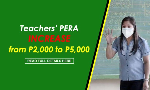 Teachers’ PERA Increase from P2,000 TO P8,000