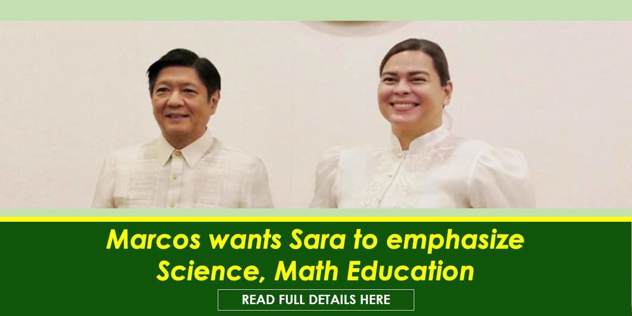 Marcos wants Sara to emphasize Science, Math Education