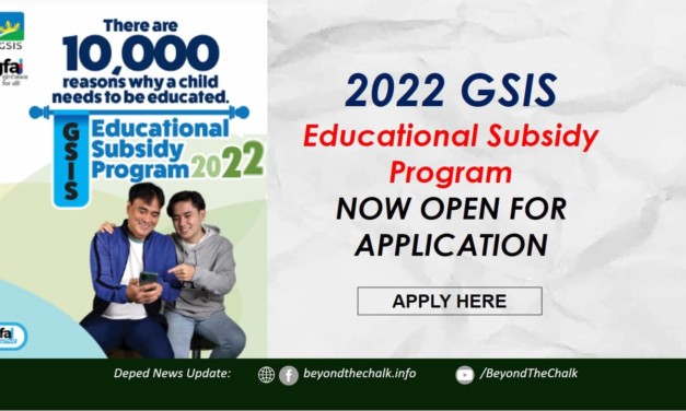 2022 GSIS EDUCATIONAL SUBSIDY PROGRAM; APPLY HERE