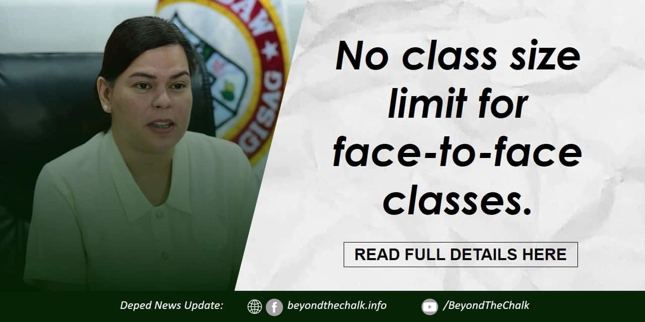 NO CLASS SIZE LIMIT for face-to-face classes