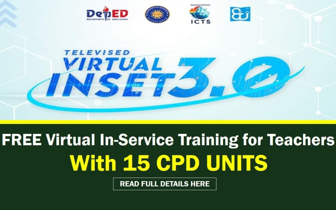 FREE Televised Virtual In-Service Training (VINSET)  3.0 with 15 CPD Units