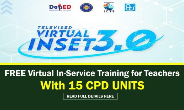 FREE Televised Virtual In-Service Training (VINSET)  3.0 with 15 CPD Units