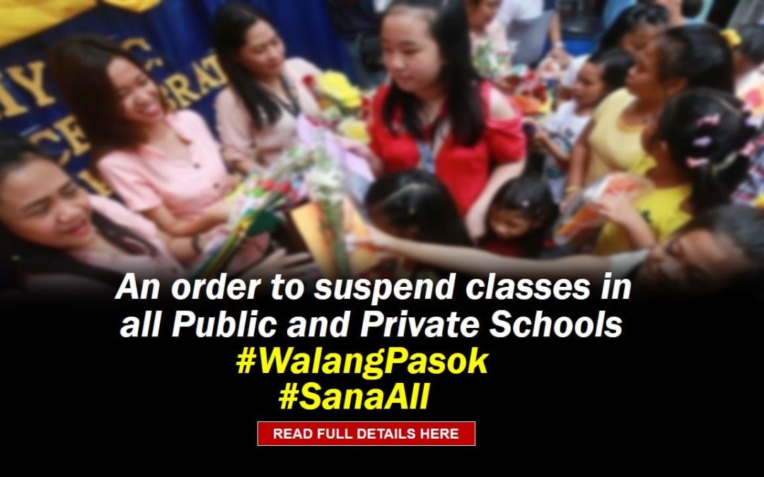 October 5, 2022 #WalangPasok | Order to suspend classes in all Public and Private Schools