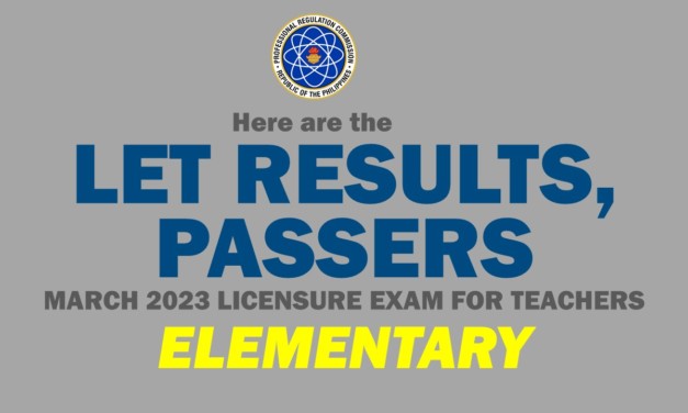 March 2023 LET RESULTS: List of Passers (Elementary)