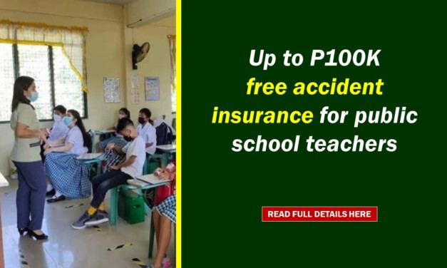Up to P100K free accident insurance for public school teachers